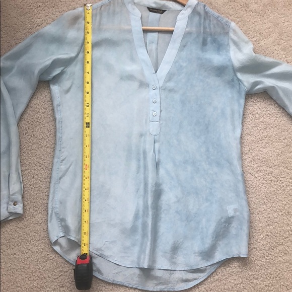 Massimo Dutti baby blue silk blouse - Picture 6 of 6